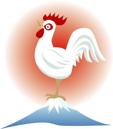 Fuji and chickenの写真素材