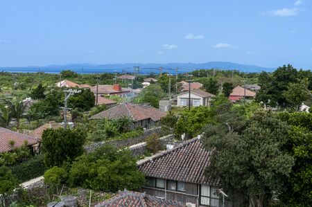 Outlook west direction from the tower of Nagomiの写真素材