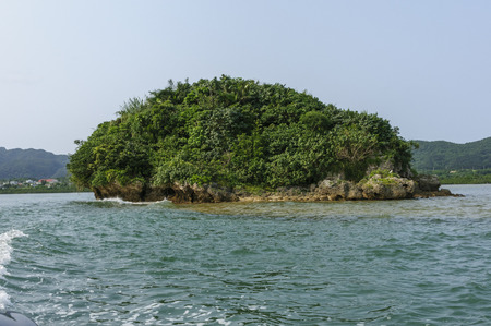 Nakama estuary near the uninhabited islandの写真素材