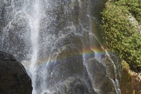Okura Waterfall top of the rainbowの写真素材