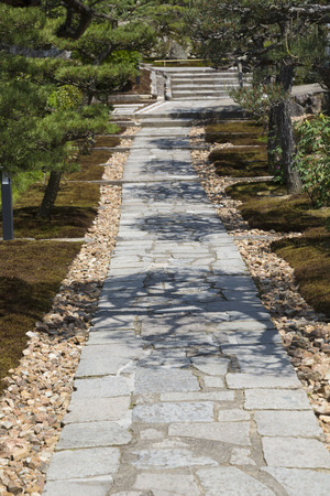 Cobbled En-kotera approachの写真素材