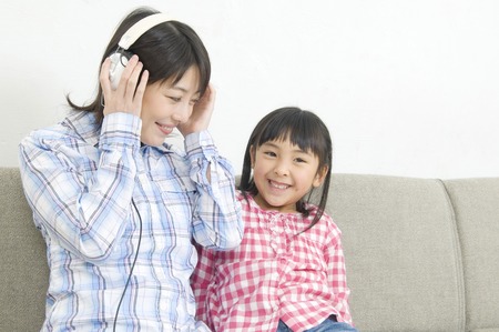 Women headphonesの写真素材