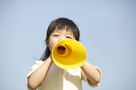 Girl with a megaphone