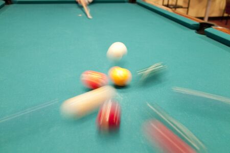Nine ball break shotの写真素材