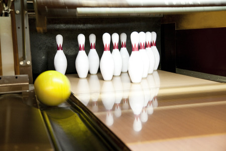 Bowling balls fall in Gatarenの写真素材