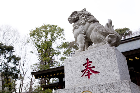 New rice field God company komainuの写真素材