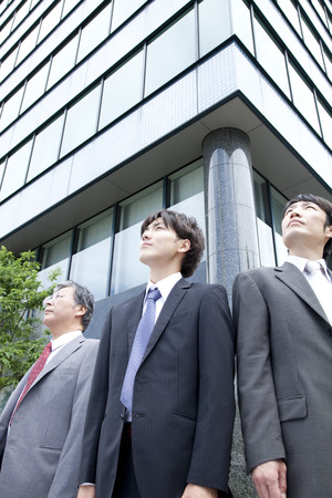 Businessman staring into the distanceの写真素材