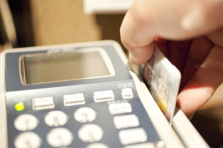 Credit card readerの写真素材