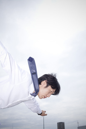 Businessman to fallの写真素材