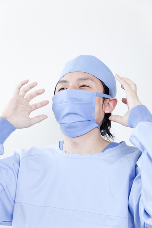 Puzzled doctorの写真素材