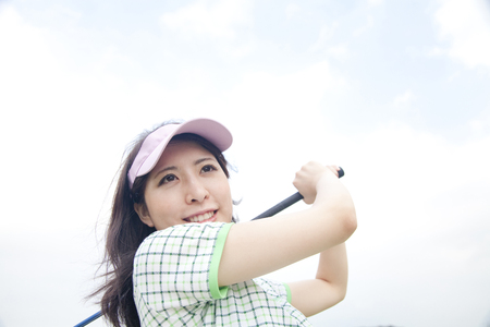 Women to swingの写真素材