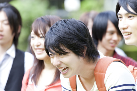 Smiling college studentの写真素材