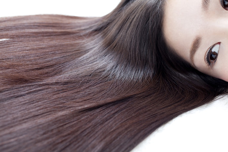 Long black hairの写真素材