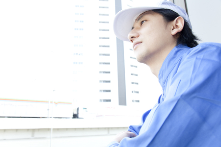 Movers to stare into the distanceの写真素材