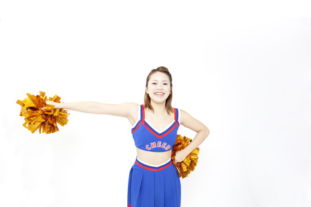 Cheerleader cheer with a smile
