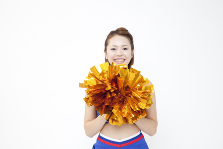Cheerleader cheer with a smileの写真素材