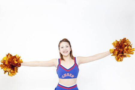 Cheerleader cheer with a smile