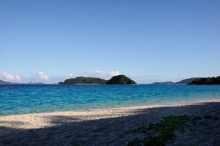 The blue waters of the South Islandの写真素材