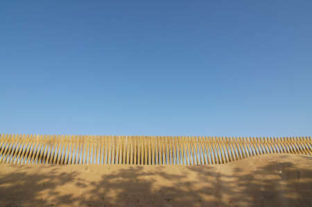 Sand prevention fenceの写真素材