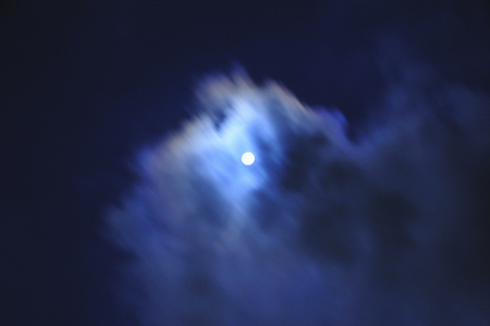 Moon and clouds