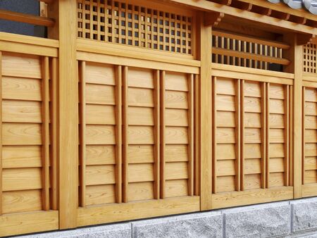 Fence of wooden buildingの写真素材