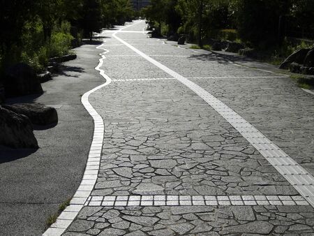 Cobbled and braille block