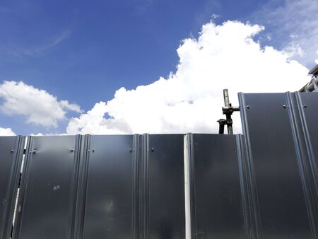 Fence of the construction siteの写真素材