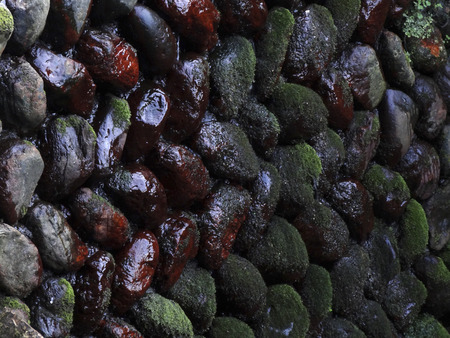 Masonry spring water is blurredの写真素材