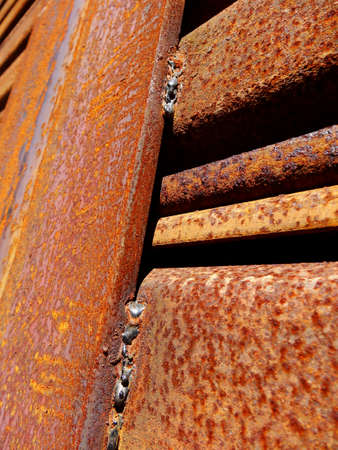 Welding portion of the iron plateの写真素材