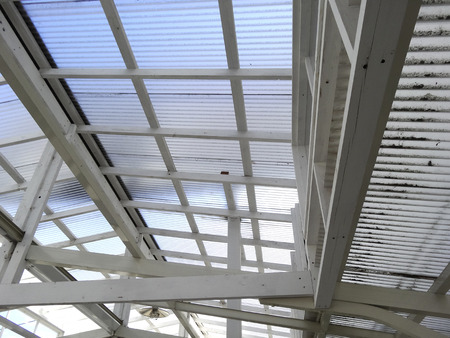 Vinyl tin roof for daylightingの写真素材