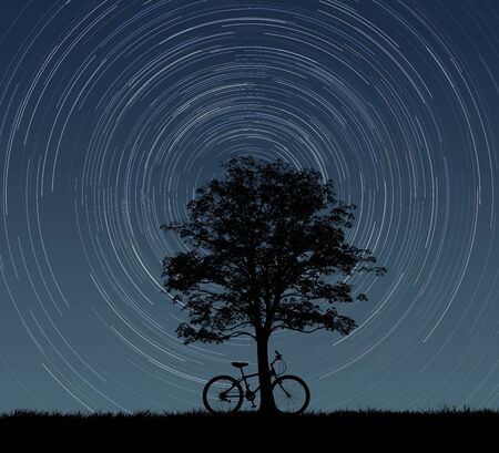 Star of diurnal motionの写真素材