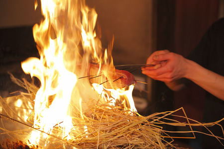 Bonito bashing straw grilledの写真素材