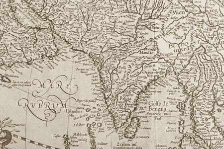 Old world map India
