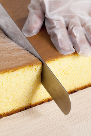 Castella cut sceneの写真素材