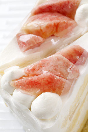 Peach shortcakeの写真素材