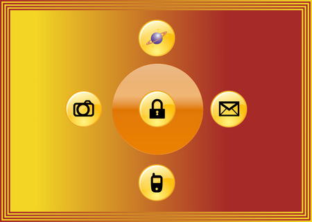 Smartphone lock screenの写真素材