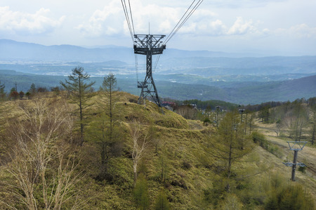 View from Ropuue that far overlooking the rooftops of Chinoの写真素材