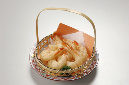 Cage containing shrimp heavenの写真素材