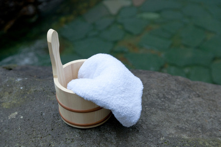 Hidden spring open-air bathの写真素材