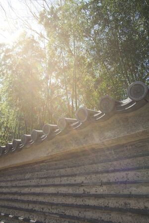 Tsukiji fence of Shosei-en Gardenの写真素材