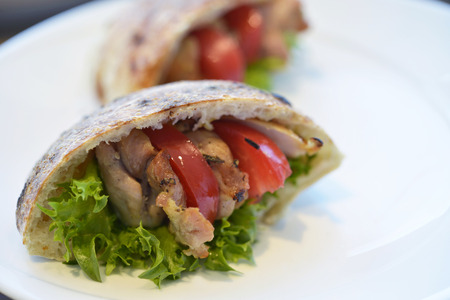 Grilled chicken Pitasandoの写真素材