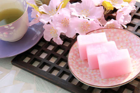 Sweet tea and cherry colorの写真素材