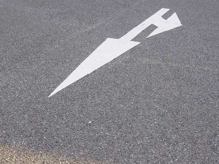 Arrow of asphaltの写真素材