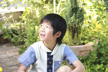 Boy cute smileの写真素材