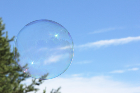 Blue sky and bubbles