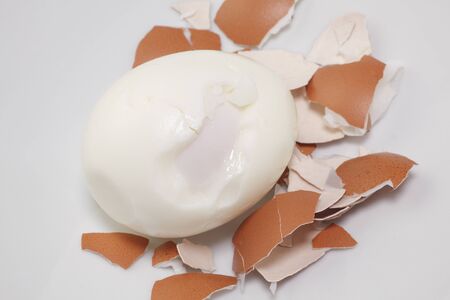 Egg cleanly Toward not boiledの写真素材