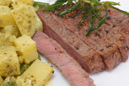 Herb grilled beefの写真素材