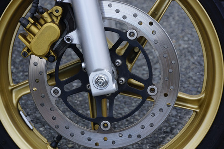 Motorcycle disk brakeの写真素材