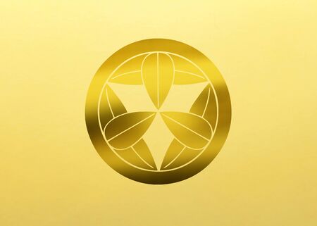 Round in nine sheets bamboo and Is the Mai Maru difficultyの写真素材