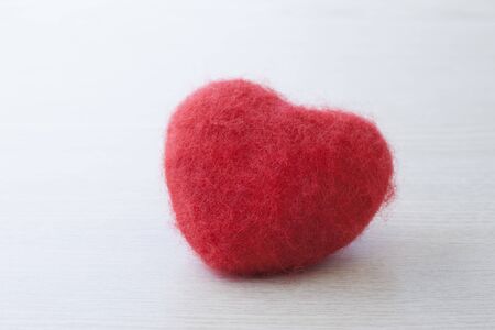 Heart made of yarn